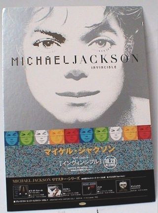 Michael Jackson " Invincible " Japan Promo Counter Display - Album Covers In Color