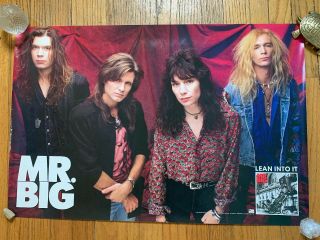 Rare Mr.  Big - Lean Into It (1991) Promo Album Poster 20”x 30” Nos Record Store