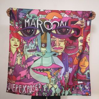 Maroon 5 Banner Overexposed Album Logo Flag Wall Tapestry Art Poster 4x4 Ft