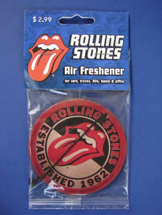 Rolling Stones Est 1962 Lips Car Air Freshener Rare Mip Jagger Richards Novelty