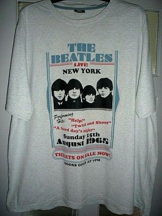 The Beatles Official Apple Corps T Shirt Size Xxl Live In York 1965.