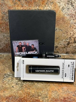 Nickelback 2021 Fan Club Gift Set | Note Pad,  Ballpoint Pen,  Power Bank | Card