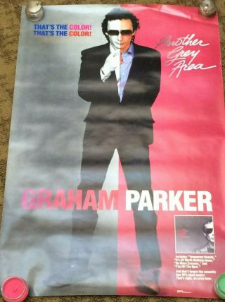 Graham Parker Promo Poster - Another Grey Area Arista The Rumour Uk Local Girls