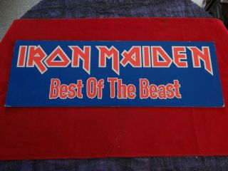 Vintage Iron Maiden 1996 " Best Of The Beast " 24 " Album Advertising Header Board