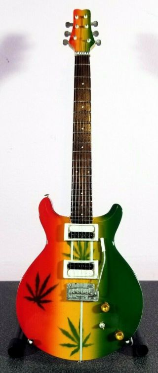 Bob Marley Miniature Tribute Guitar With Stand