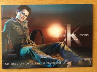 Dolores O’riordan The Cranberries Calvin Klein Jears Rare Postcard Steven Klein