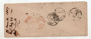 1857 France to India stamp cover SC 20 via Marseille & Alexandrie P.  P.  ID 144 2