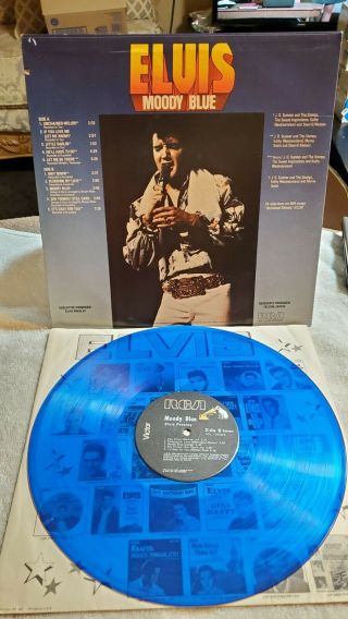 1977 ELVIS PRESLEY MOODY BLUES VINYL ALBUM LP IN . 3