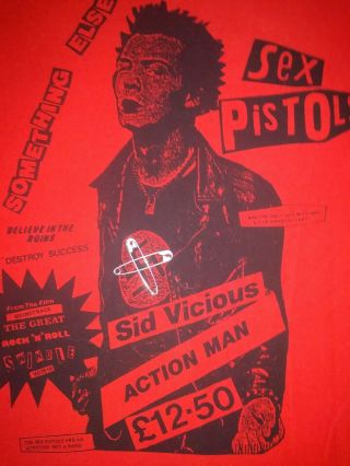 Sid Vicious Sex Pistols T Shirt Seditionaries Jamie Reid Punk Rock Screenprint