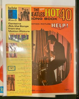 Rare 1965 Help Top 40 - The Beatles Song Book - With Wrapped Band