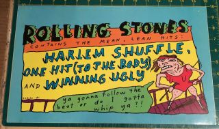 Rolling Stones Dirty Work Ultra Rare Promo Oversized Hype Sticker 