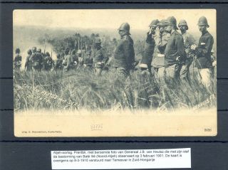 Dutch Indies 1910 Ppc Atjeh - Oorlog - Met Generaal Van Heutsz - To Hungary - - Vf