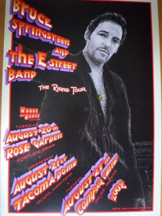 Bruce Springsteen & E Street 2002 Music Concert Tour Poster Art House Of Blues