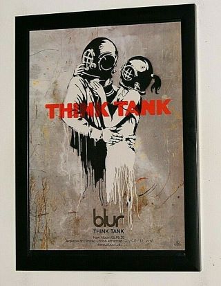 Blur Framed A4 2002 `think Tank` Album Band Promo Art Poster