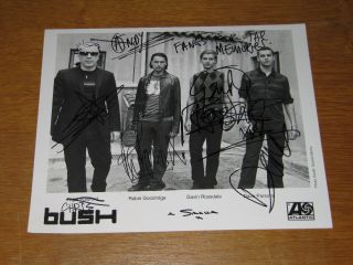 Bush - Fully Signed Promo Press Photo (golden State Tour Band Line - Up)