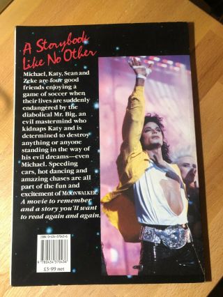 Michael Jackson Moonwalker the Story Book Paperback Vintage 1988 2