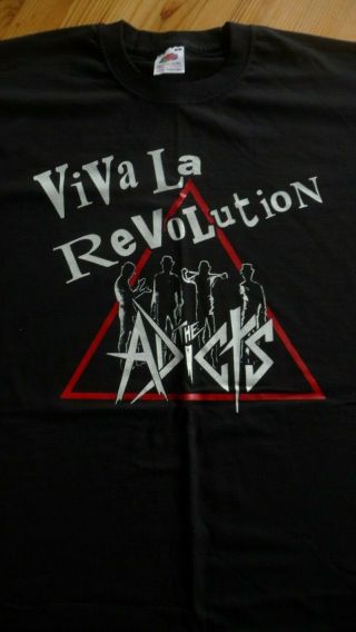 The Adicts Viva T - Shirt,  Black Size Med.  Punk,  Oi,  The Damned,  Uk Subs,  Exploited