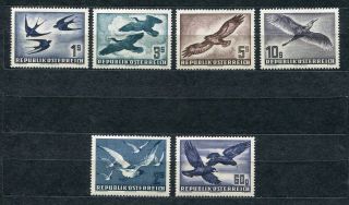 Austria 1950 Airmail - Birds.  1953 Airmail - Birds.  Fauna,  Birds Mnh