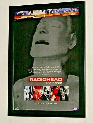 Radiohead Framed A4 1995 ` The Bends ` Album Band Promo Art Poster