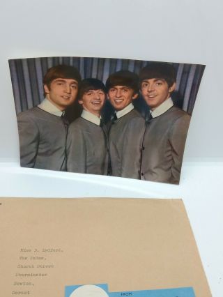 The Beatles Memorabilia Promotional Photograph With Compliment S Slip