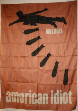 Vintage Green Day American Idiot Bombs Cloth Fabric Poster Flag Banner 30 " X 40 "