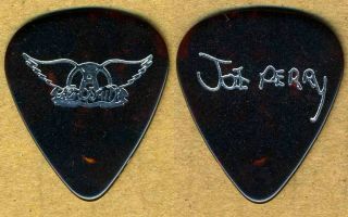 Aerosmith Joe Perry Vintage " Silver On Tortoise " Guitar Pick " Stunning " Example