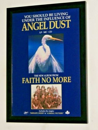 Faith No More Framed A4 1992 `angel Dust` Album Band Promo Art Poster
