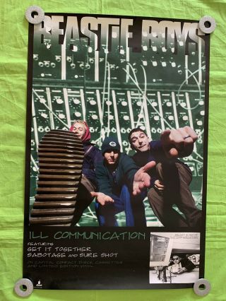 Beastie Boys “ill Communication” Poster 1994 Capitol 30x20