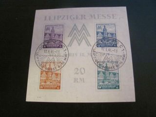Germany 1946 Signed Leipziger Messe Ss Type Ya