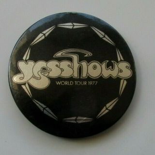 Yes Yesshows World Tour 1977 Large Vintage Metal Pin Badge