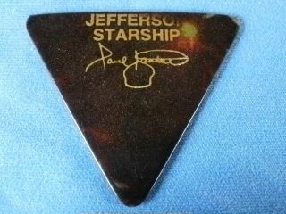 Jefferson Starship Paul Kantner Sig.  Guitar Pick Tor.  Shell Gold Print 1998 Tour