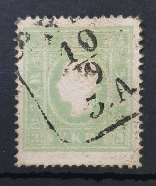 Austria 1858 3 Kr Yellow Green Type Ii Michel 12a Cv €180