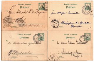 German Colony Kiautschou China Tsingtau Postcard - (8) Postal Stationery Cards