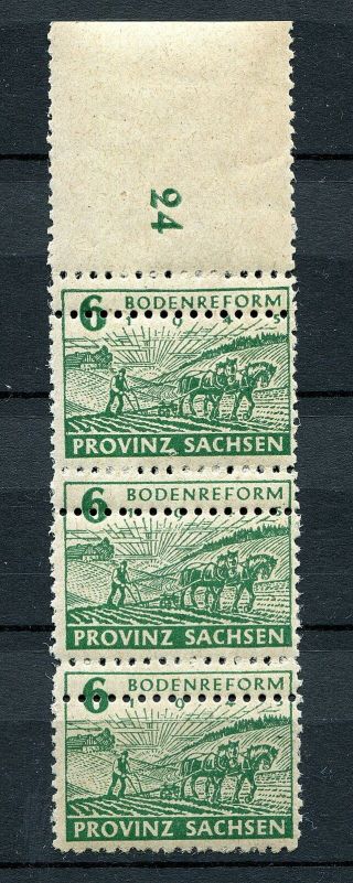 Germany Soviet Occupation Zone Saxony Michel 85 W A A Postmasters Misperfed Mnh
