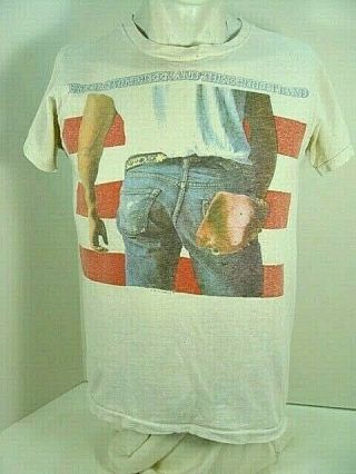 Vtg Bruce Springsteen 1983 - 84 Born In The Usa Tour Concert T - Shirt 2 Sided