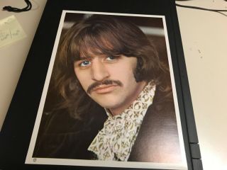 Vintage Ringo Starr 7 7/8 X 10 7/8 Color Promo Photo Apple Mini Poster White