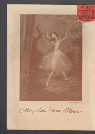 Metropolitan Opera House Program April 19 1945 Ballet Theatre