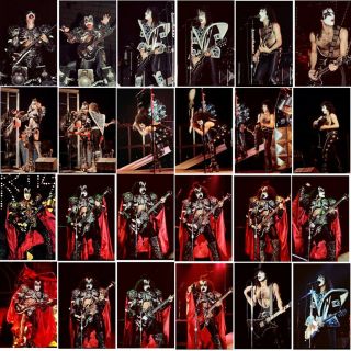 100 Kiss (full Make - Up Tour) Colour Concert Photos 1980