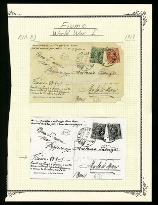 Italy Cancelled Wwi Fiume Cover