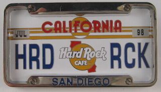 Hard Rock Cafe San Diego,  Ca 3d License Plate Pin Series 2002