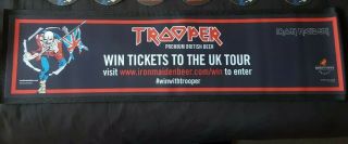 Iron Maiden Trooper Beer Bar Runner Uk Tour.  Very Rare.  Last One.