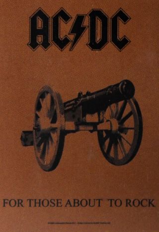 Official Ac/dc - For Those About To Rock - Textile Poster 75cm X 110cm