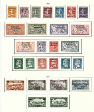 Alaouites Stamps 1925 Yv 1 - 21,  35 - 40 Mlh/canc Vf