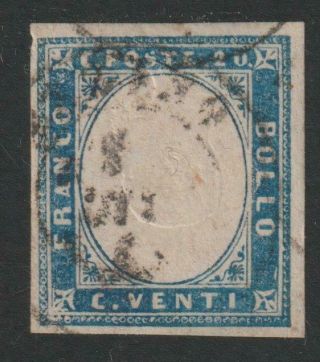 It.  States Sardinia 1861 Veii 20c Inverted Head,  Scarce,  Signed / N6366