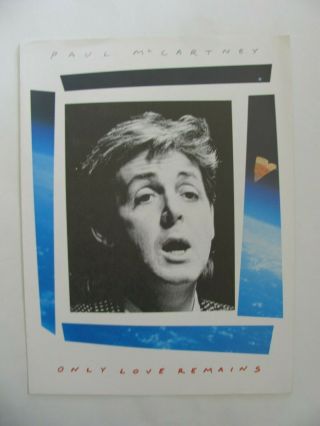 The Beatles Paul Mccartney " Only Love Remains " Sheet Music 1986 U.  K.