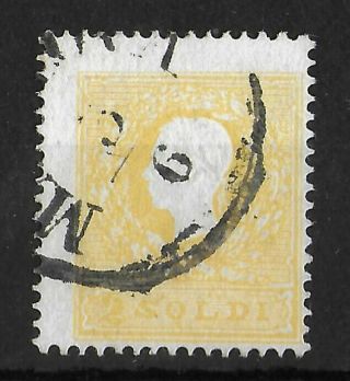 Lombardy & Venetia 1858 - 1862 2 S Yellow Type Ii Michel 6ii Cv €110