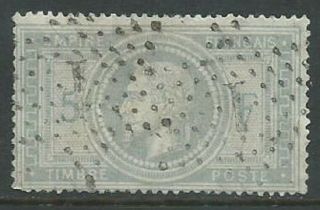 France 1869 5fr Lilac - Grey Sg131/ Yvert33 Fine.  Scarce & V High Cat (2085)
