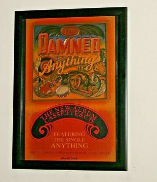 The Damned Framed A4 1986 `anything` Album Punk Band Promo Art Poster