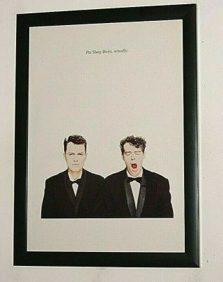 Pet Shop Boys Framed A4 1987 `actually` Album Band Promo Art Poster