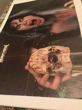 1986 Heavy Metal Heroes Huge 2 - Sided Poster/w “wasp” - “ratt” 20 - 1/2x31
